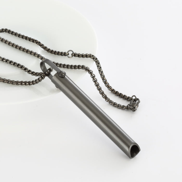 Adjustable Breathing Necklace and Breathing Ring Relieve Pressure Ornament Stainless Steel Decompression Jewelry