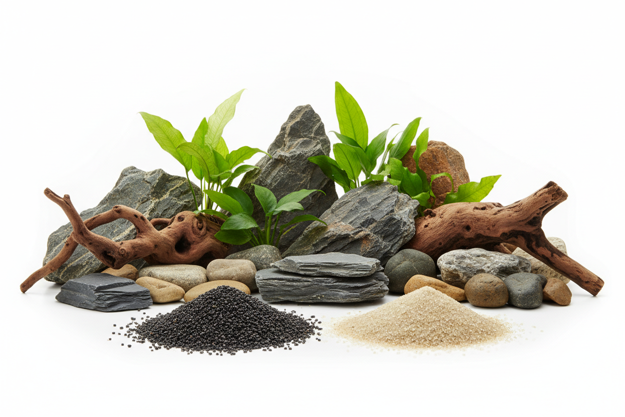 substrati-pietre-piante-e-legni-per-acquario