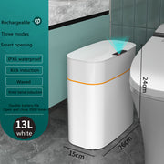 Pattumiera Smart Automatica con Sensore – Cestino Intelligente con Coperchio 13L/16L, Anti-Odori e UV per Casa e Ufficio - Campeda