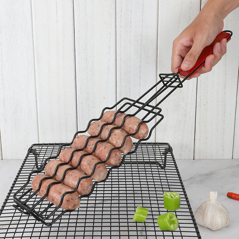 Removable Hot Dog Grill Wooden Handle