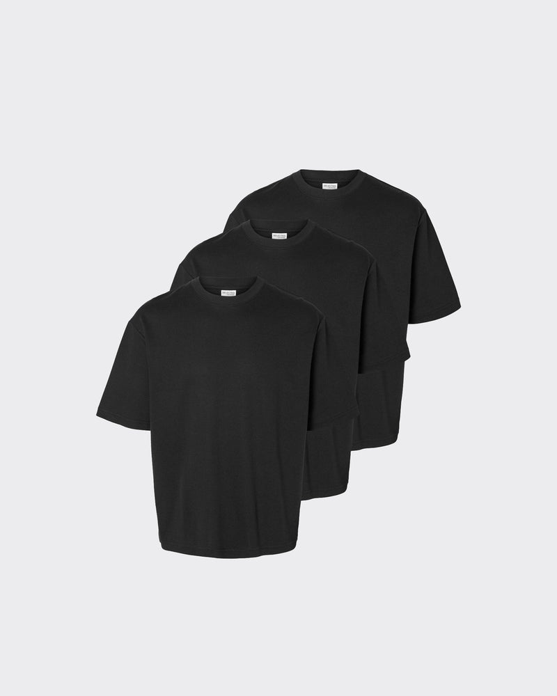 T-Shirt Loose Oscar Nero 3 Pack Nero