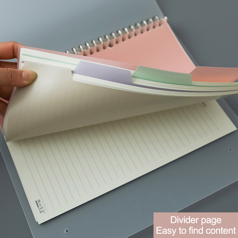 Quaderno con raccoglitore trasparente