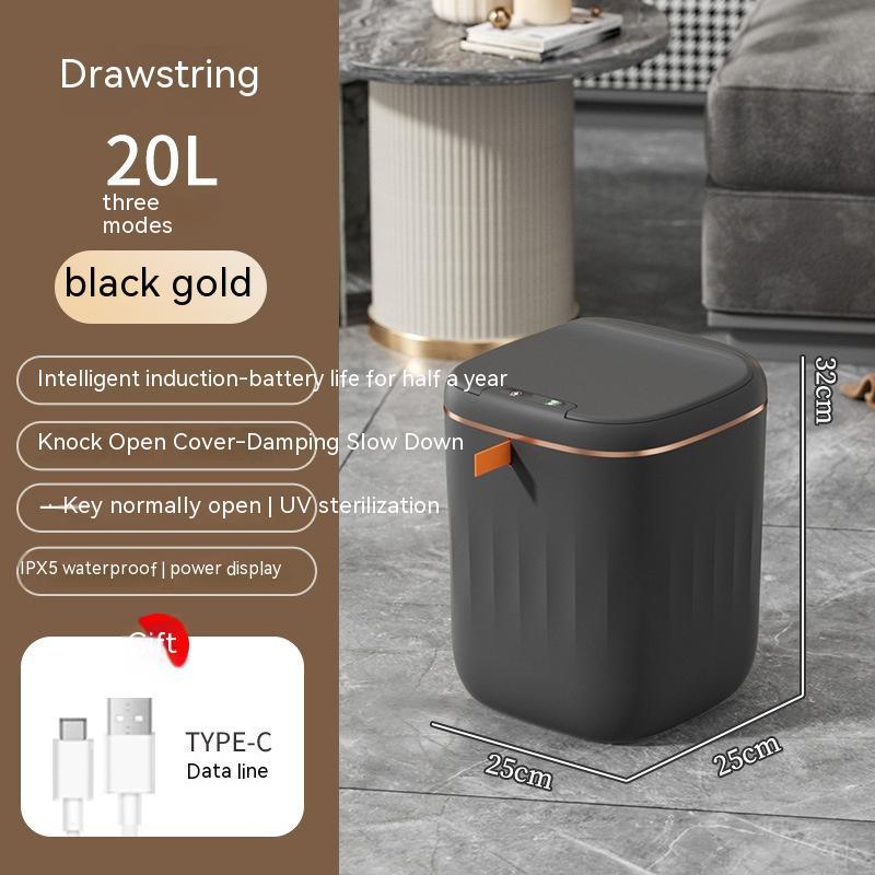 Pattumiera Smart Automatica con Sensore – Cestino Intelligente con Coperchio 13L/16L, Anti-Odori e UV per Casa e Ufficio - Campeda