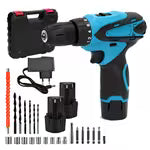 Trapano Avvitatore Doppia Batteria Ricaricabile con Accessori e Valigetta Set di trapani senza fili, trapano elettrico con batteria e caricabatterie con kit di punte per trapano