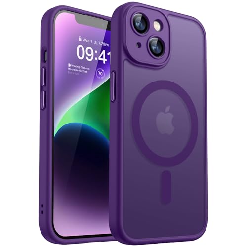 CANSHN Magnetica Cover per iPhone 14(6,1 Pollici), [Protezione Completa Della Fotocamera] Custodia Protettiva Antiurto per Telefono,Trasparente