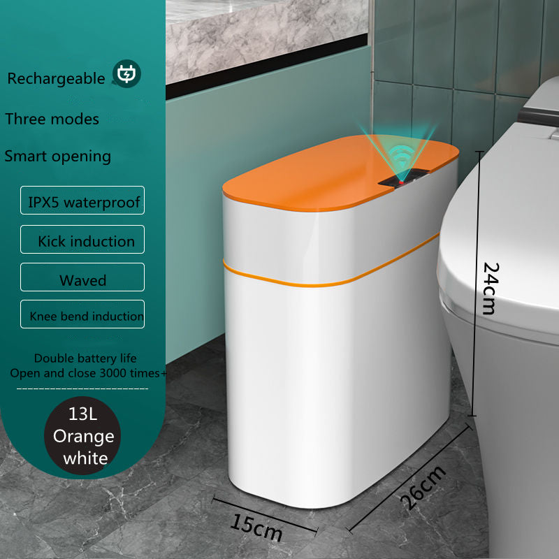 Pattumiera Smart Automatica con Sensore – Cestino Intelligente con Coperchio 13L/16L, Anti-Odori e UV per Casa e Ufficio - Campeda