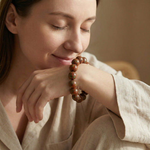 Bracciale Perline Medicina Tradizionale Cinese – Gioiello Benessere Feng Shui, Energia e Relax Naturale - Campeda