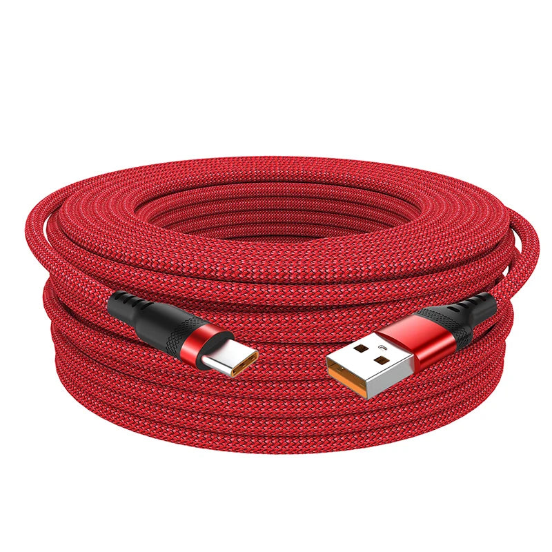 5-Meter USB TYPE C Super Fast Charge Cable for Huawei USB C 3m 8-Meter Extended Charge Cable for Samsung Xiaomi Camera OnePlus