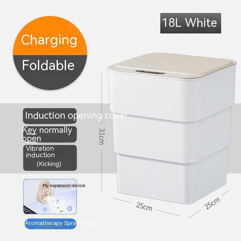 Pattumiera Smart Automatica con Sensore – Cestino Intelligente con Coperchio 13L/16L, Anti-Odori e UV per Casa e Ufficio - Campeda