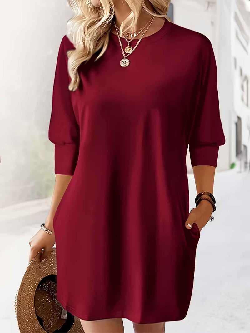 Abito Corto Donna Autunno Inverno, Moda Urbana, Elegante per il Lavoro