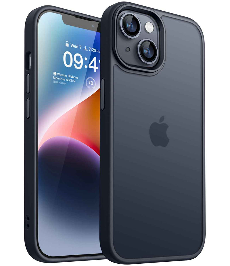 CANSHN Cover Magnetica per iPhone 13(6,1 Pollici), Compatibile con MagSafe, [Protezione Completa Della Fotocamera], Custodia Traslucida Opaca Protettiva Sottile Antiurto,Nero