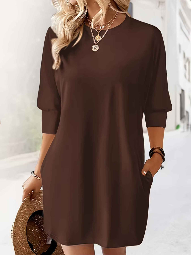 Abito Corto Donna Autunno Inverno, Moda Urbana, Elegante per il Lavoro