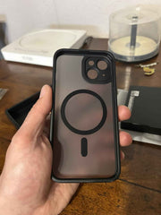 CANSHN Magnetica Cover per iPhone 14(6,1 Pollici), [Protezione Completa Della Fotocamera] Custodia Protettiva Antiurto per Telefono,Trasparente