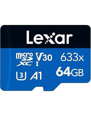 Lexar Scheda Micro SD 64 GB, Scheda di Memoria microSDXC UHS-I Senza Adattatore SD, Fino a 100 MB/s in Lettura, A1, C10, U3, V30, Scheda TF per Smartphone/Tablet/Telecamera