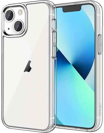 JETech Cover per iPhone 13 6,1 Pollici, Anti Ingiallimento Custodia con Assorbimento degli Urti e Anti-Graffio (Trasparente)