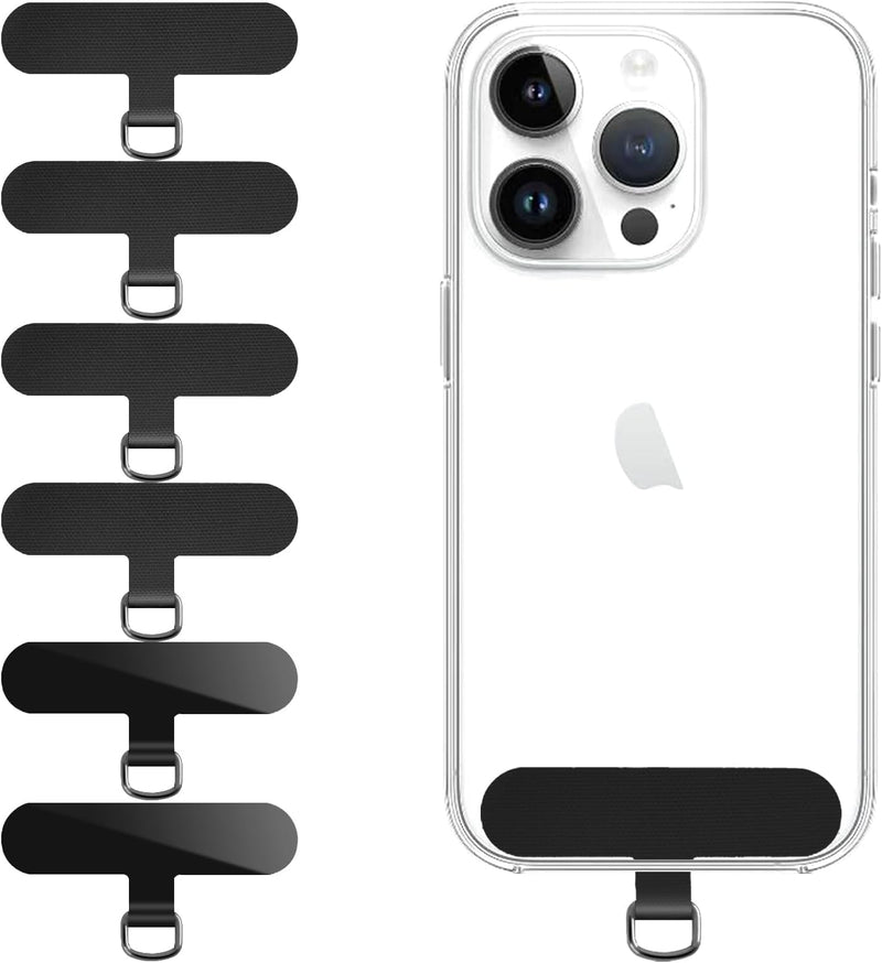 Qyoocom Toppa per Cordino Cellulare, Confezione Da 6, Ultrasottile, Più Forte, Più Durevole, Non Facile Da Rompere, Adattatore Per Catena Per Cellulare, Adatto A Tutte Le Catene Per Cellulare NeroQyoocom Toppa per Cordino Cellulare, Conf…C+