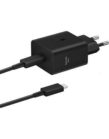 Samsung EP-T4511 Caricabatterie originale 45W Super Fast Charging, Porta USB-C (con Cavo), Nero