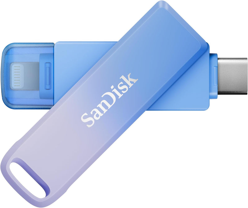SanDisk Creator Phone Drive, 128GB (Chiavetta USB, Per iPhone/iPad, PC e Mac, Con connettori Lightning e USB-C, Velocità fino a 90 MB/s, include tre mesi di Adobe Lightroom, robusto involucro)SanDisk Creator Phone Drive, 128GB (Chiavett…C+