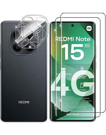 Lutree per Xiaomi Redmi Note 15 4G Vetro Temperato, 2+2 Pezzi 3D Pellicola Protettiva + Pellicola Fotocamera, HD Durezza 9H Vetro Protettivo, Senza Bolle Anti-Graffio Protezione Schermo