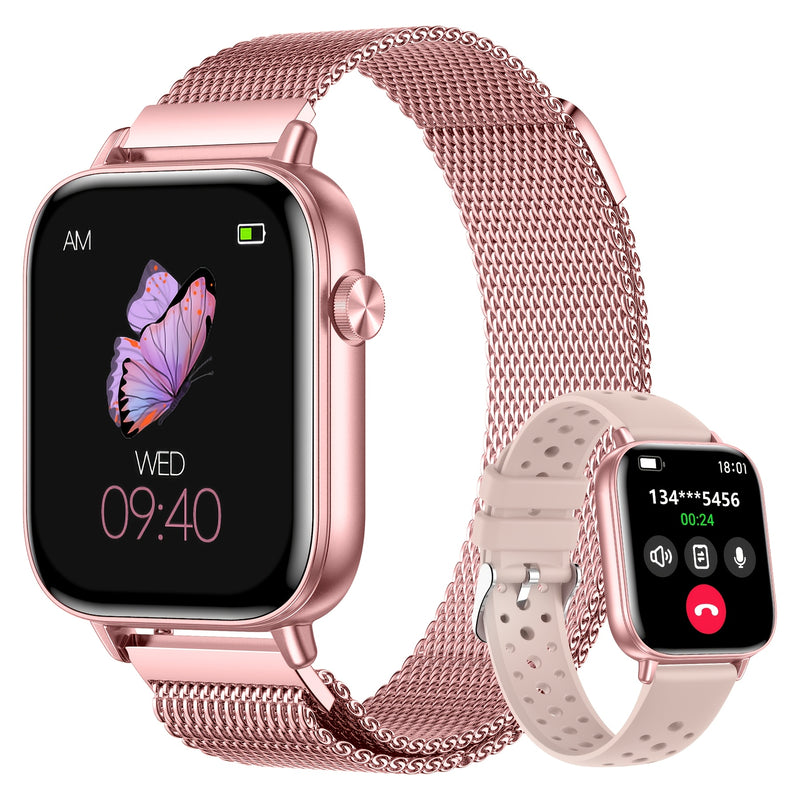 Smartwatch da donna, orologio da donna da 1,85 pollici con chiamate e messaggi in arrivo, fitness tracker. Lo smartwatch è compatibile con telefoni Android e iPhone ed è il regalo