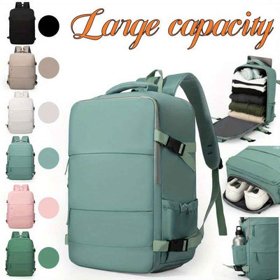 Zaino da Viaggio Unisex Multitasca con Scomparto Principale Apribile a 180° e Spazio per Scarpe - Grande Capacità, Zaino Resistente per Scuola, Lavoro, Viaggi di Fine Settimana - C