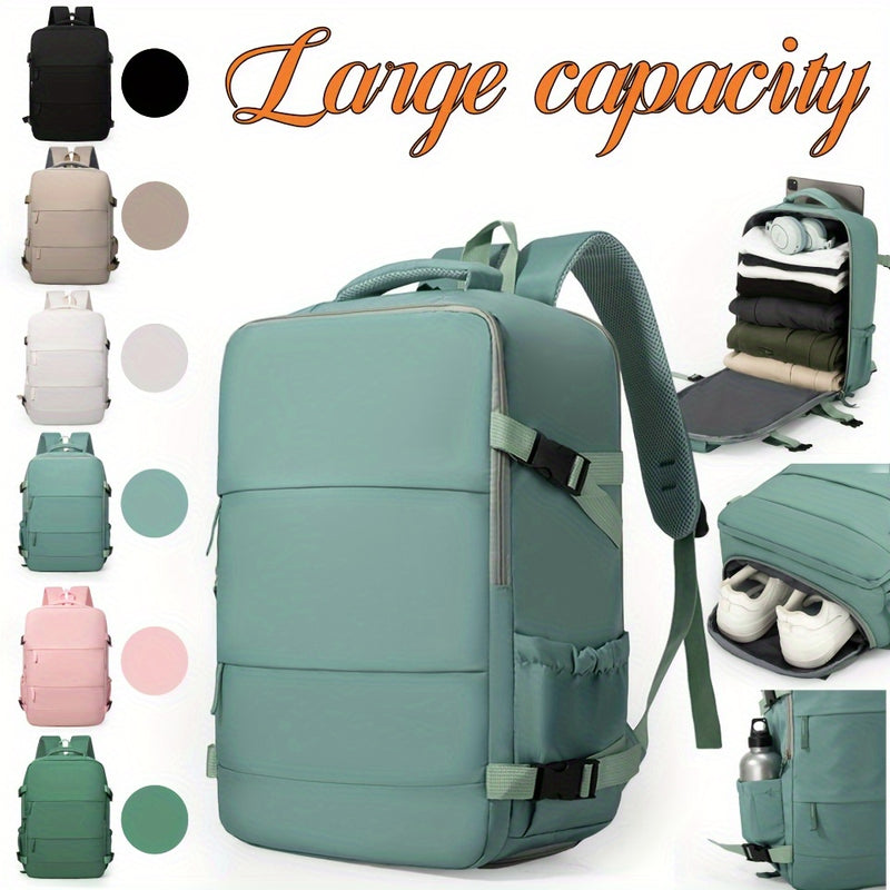 Zaino da Viaggio Unisex Multitasca con Scomparto Principale Apribile a 180° e Spazio per Scarpe - Grande Capacità, Zaino Resistente per Scuola, Lavoro, Viaggi di Fine Settimana - C