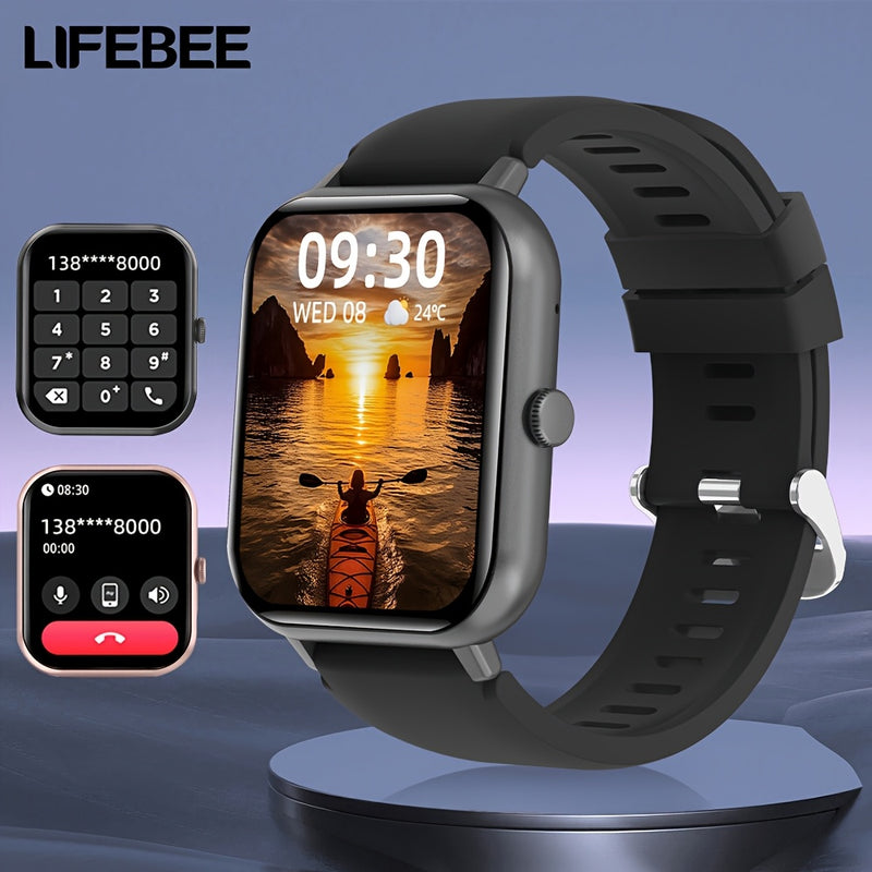 LIFEBEE Smartwatch 2024 Nuovo per Uomo e Donna Idea Regalo, Smartwatch a Schermo Intero 4,65 cm con Risposta/Effettua Chiamate per Telefono, Smartwatch con Oltre 100 Modalità di Es