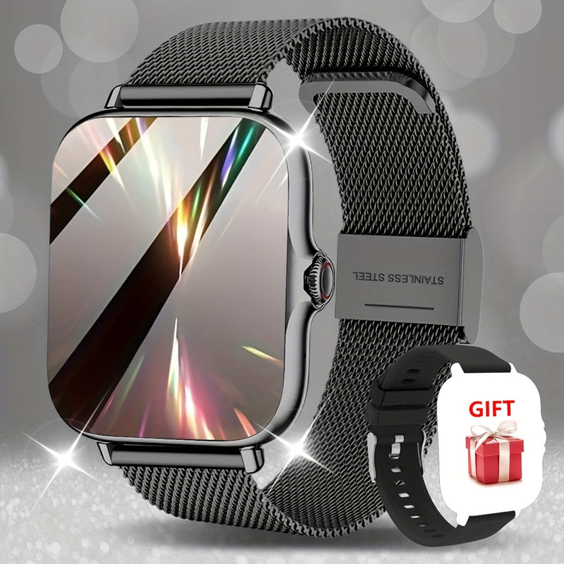 Smartwatch, Orologio da Donna con Schermo Touch da 1,84 Pollici, Cinturino Classico, con Avvisi di Chiamata/Avvisi di Messaggio/Promemoria Sveglia/Modalità Sportive Multiple e Molt