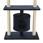 Albero per Gatti con Tiragraffi in Sisal 95 cm Blu Scuro