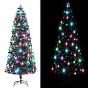 Albero di Natale Preilluminato con Supporto e LED 240 cm Fibra Ottica