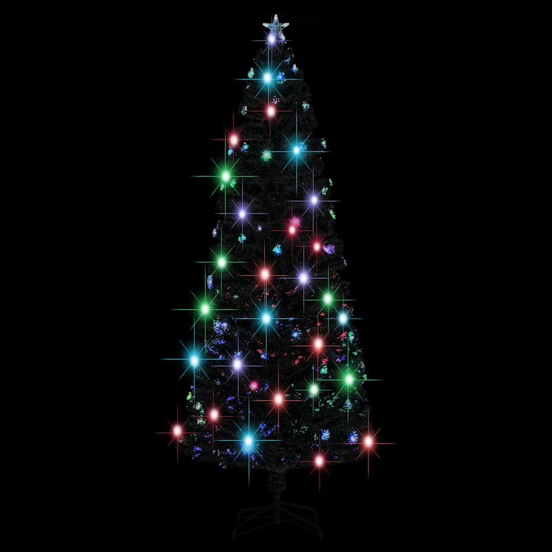 Albero di Natale Preilluminato con Supporto e LED 240 cm Fibra Ottica