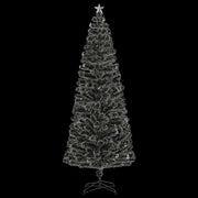 Albero di Natale Preilluminato con Supporto e LED 240 cm Fibra Ottica