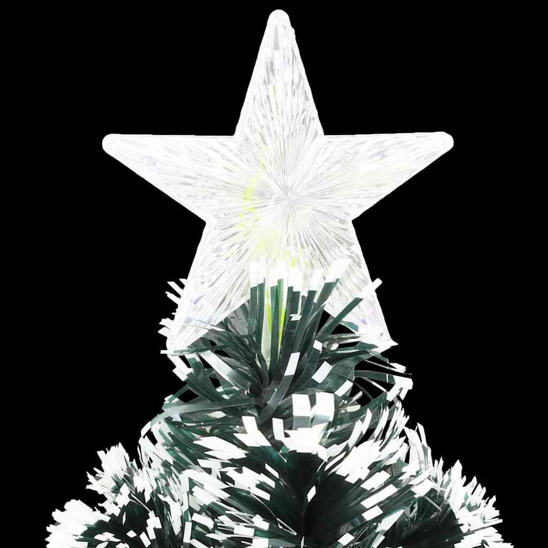 Albero di Natale Preilluminato con Supporto e LED 240 cm Fibra Ottica
