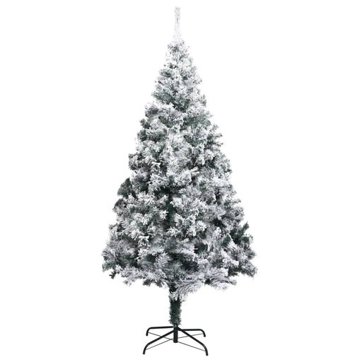 Albero di Natale Artificiale con Neve Fioccata Verde 240 cm PVC