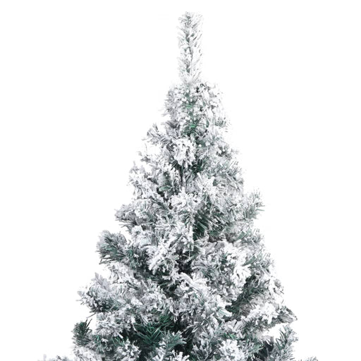 Albero di Natale Artificiale con Neve Fioccata Verde 240 cm PVC