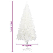 Albero di Natale Artificiale con Aghi Realistici Bianco 240 cm