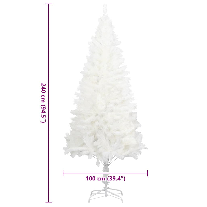 Albero di Natale Artificiale con Aghi Realistici Bianco 240 cm