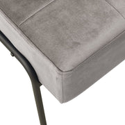 Poltrona Relax 65x79x87 cm Grigio Chiaro in Velluto