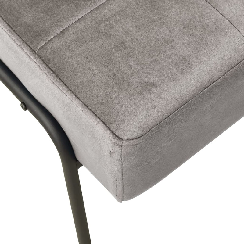 Poltrona Relax 65x79x87 cm Grigio Chiaro in Velluto