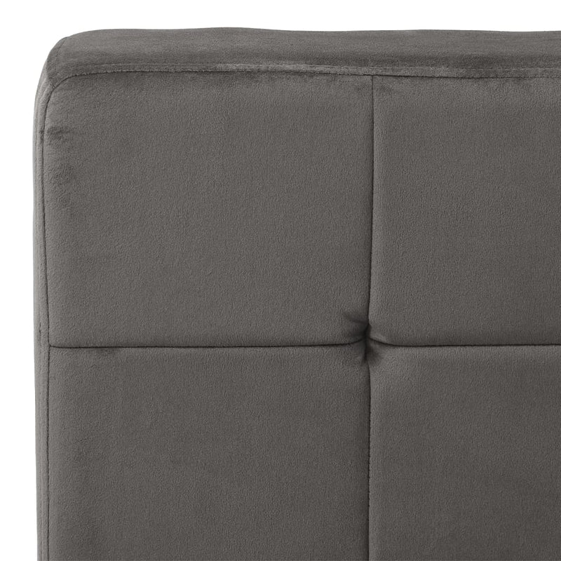 Poltrona Relax 65x79x87 cm Grigio Scuro in Velluto
