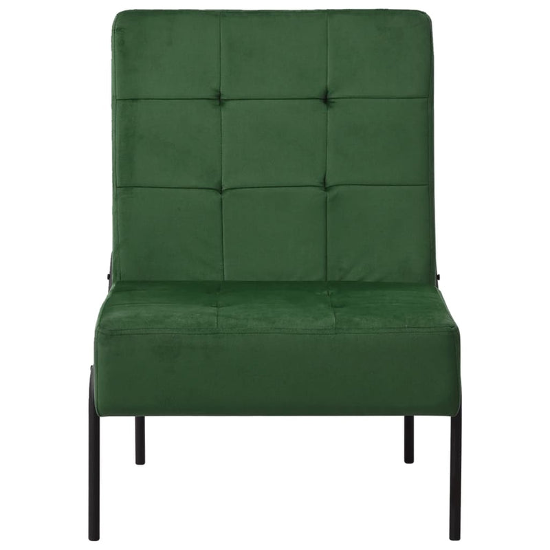 Poltrona Relax 65x79x87 cm Verde Scuro in Velluto