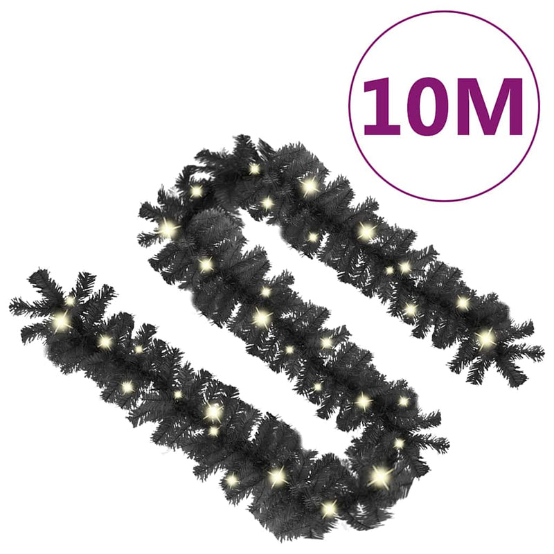 Ghirlanda Natalizia con Luci a LED 10 m Nera