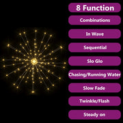 Luci di Natale Fuochi d'Artificio Bianco Caldo 20 cm 140 LED