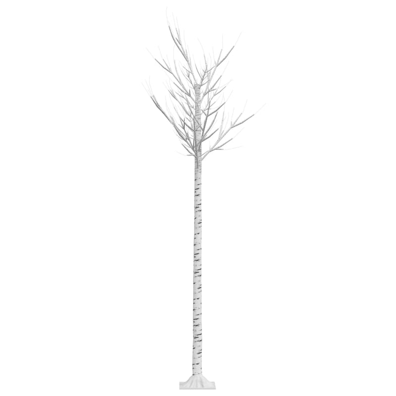 Albero Natale 200 LED 2,2 m Salice Bianco Caldo Interno Esterno
