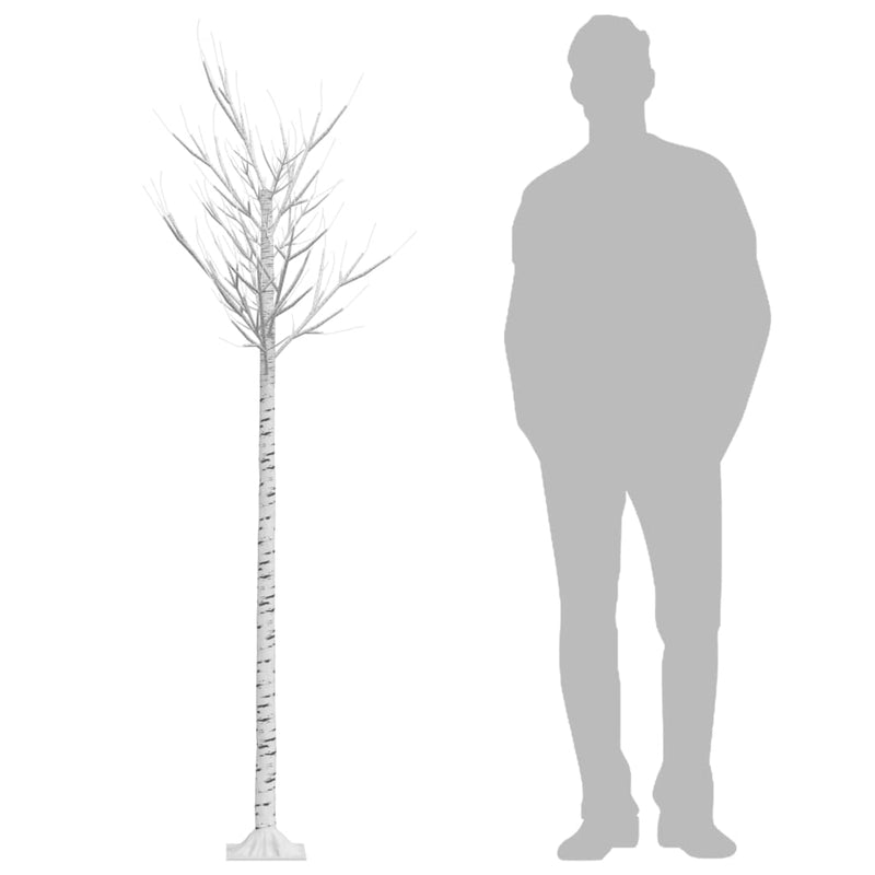 Albero Natale 200 LED 2,2 m Salice Bianco Caldo Interno Esterno