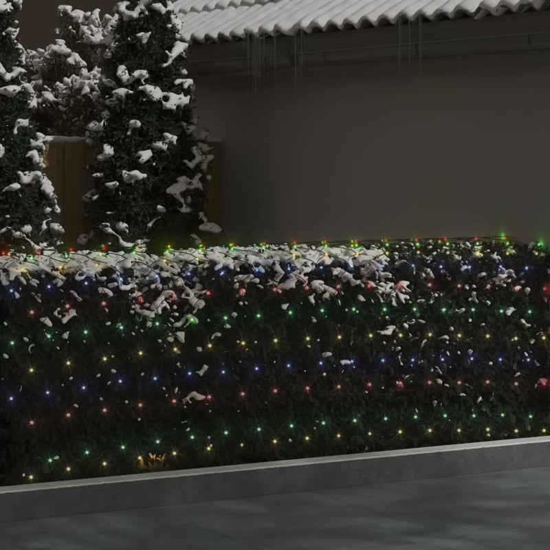 Luci di Natale a Rete Colorate 3x3m 306 LED Interni Esterni