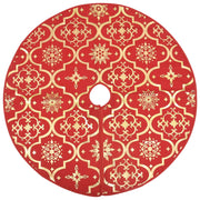 Gonna per albero di Natale di lusso con calza rossa 122 cm