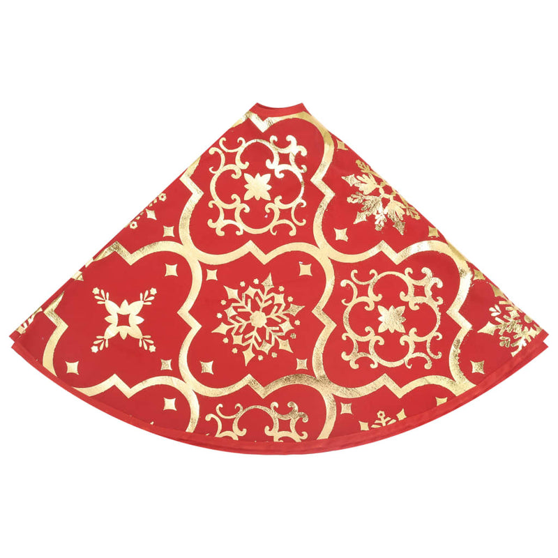 Gonna per albero di Natale di lusso con calza rossa 122 cm
