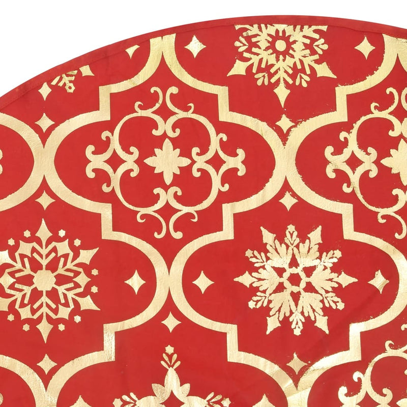 Gonna per albero di Natale di lusso con calza rossa 122 cm