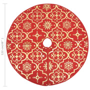 Gonna per albero di Natale di lusso con calza rossa 122 cm